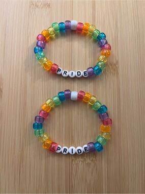 Rainbow Pride Pony Beaded Stretch Bracelets